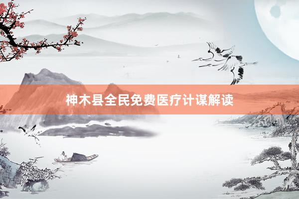 神木县全民免费医疗计谋解读